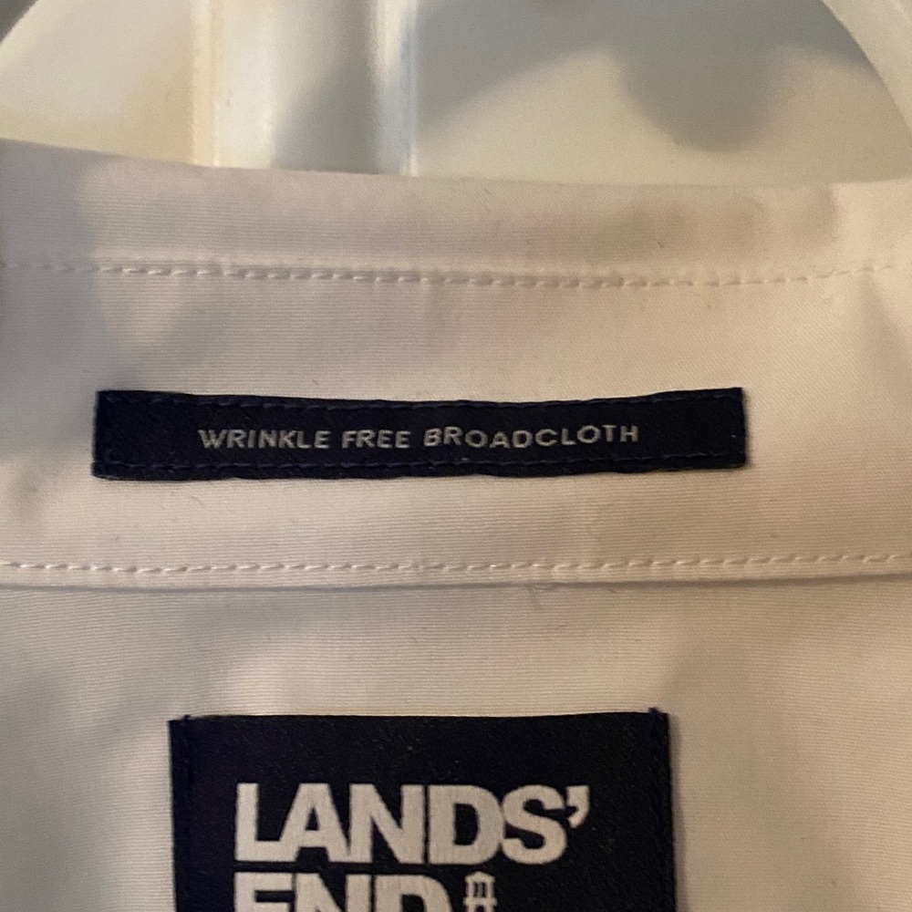 Lands' End Crisp White Collared Blouse - Picture 3 of 4